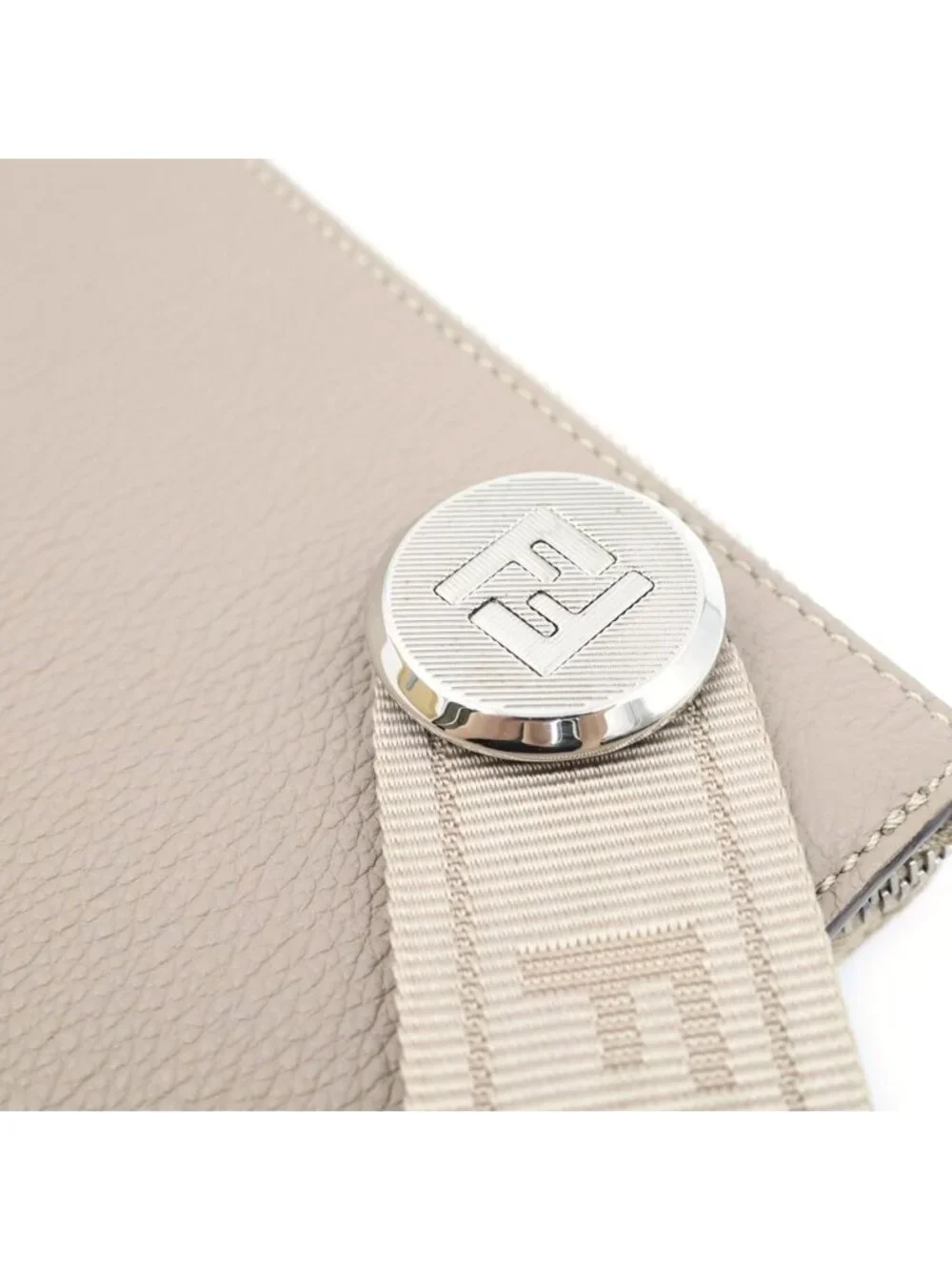 Fendi Chiodo Clutch Beige